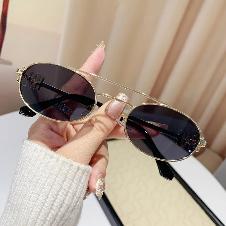 New Luxury Retro Metal Double Bridge Round Frame ✨