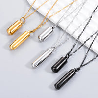 Cylinder Pendant Charm Stainless Steel Cremation Memorial ⛓