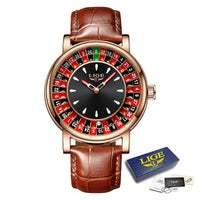 Roulette Game Dial Luxury Watches men Fashion Mens Watch Waterproof 🎰
