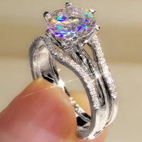 Rose Gold Color Rings for Women Classic 6 Claws Designed Cubic Zirconia Rings 💍