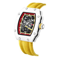 Stainless Steel Case with Sporty Nylon Strap Men's Ultra-thin Tonneau Quartz Watch ⌚️