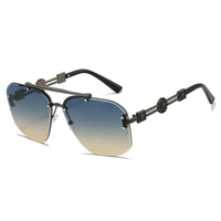 Rimless Pilot Metal Outdoor Driving UV400 Protective Glasses👓