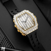 Luxury Brand Men Wristwatch New Creative Full Square Diamond  ⏱️