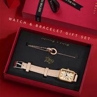 Light Luxury Gift Box Set Watch Bracelet Simple and Fashionable Women's  ⌚️