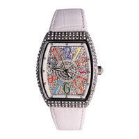 Ladies Watch Full Rhinestone Arabic Numeral Dial Design Leather ⌚️