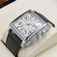 FM Style Square Leather Strap Quartz Watch with Calendar⌚️