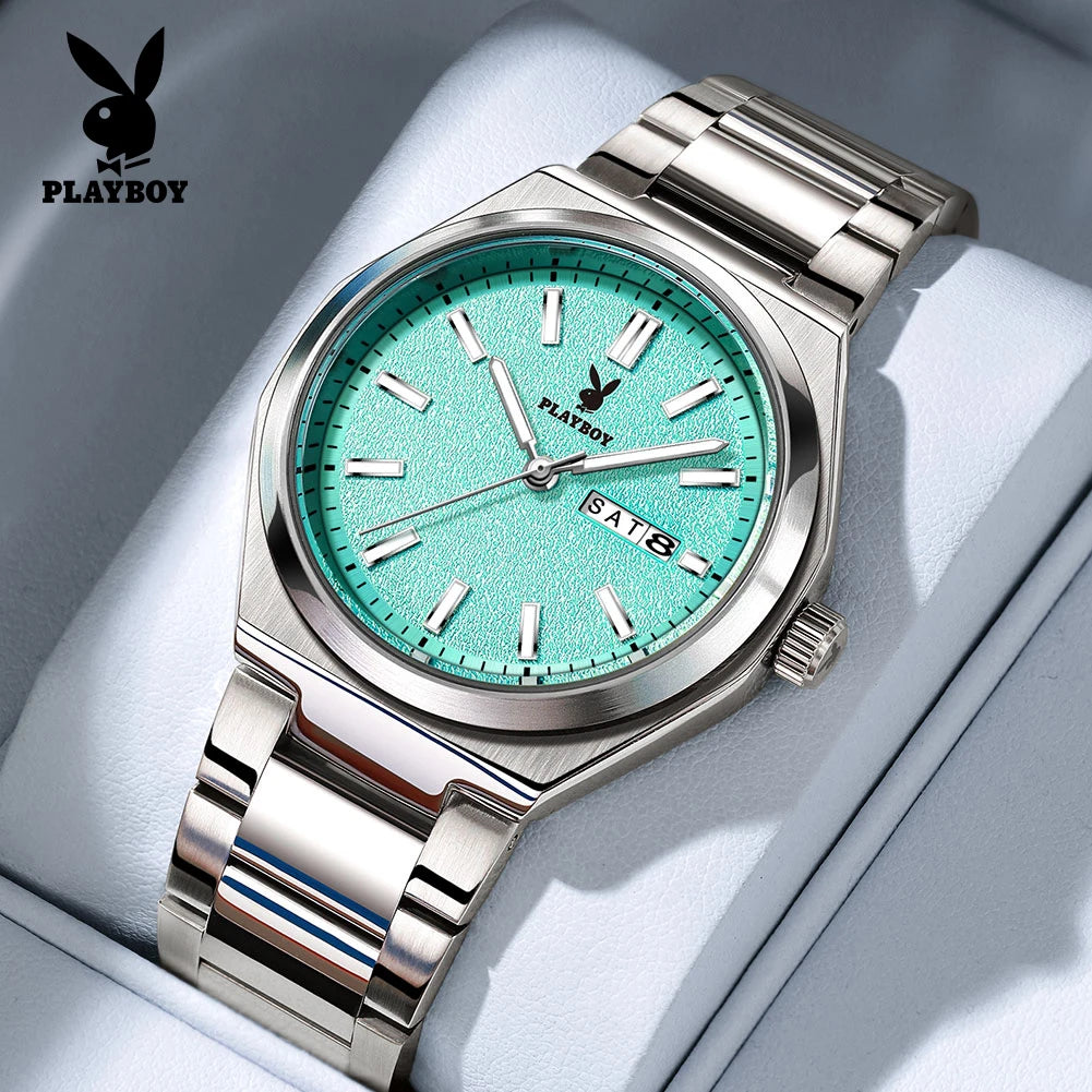Brand genuine stainless steel men's quartz watch ⌚️