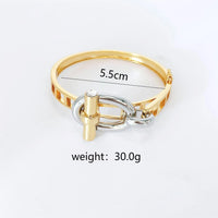 Cubic Zirconia OT Buckle Bangles Stainless Steel Bracelets Tarnish Free Jewelry 💎