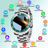 Screen Steel Smart Waterproof Bluetooth Call Clock Sports Watch⌚️