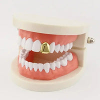 Gold-Plated Hip Hop Bracelet with Golden Teeth Grills  ✨