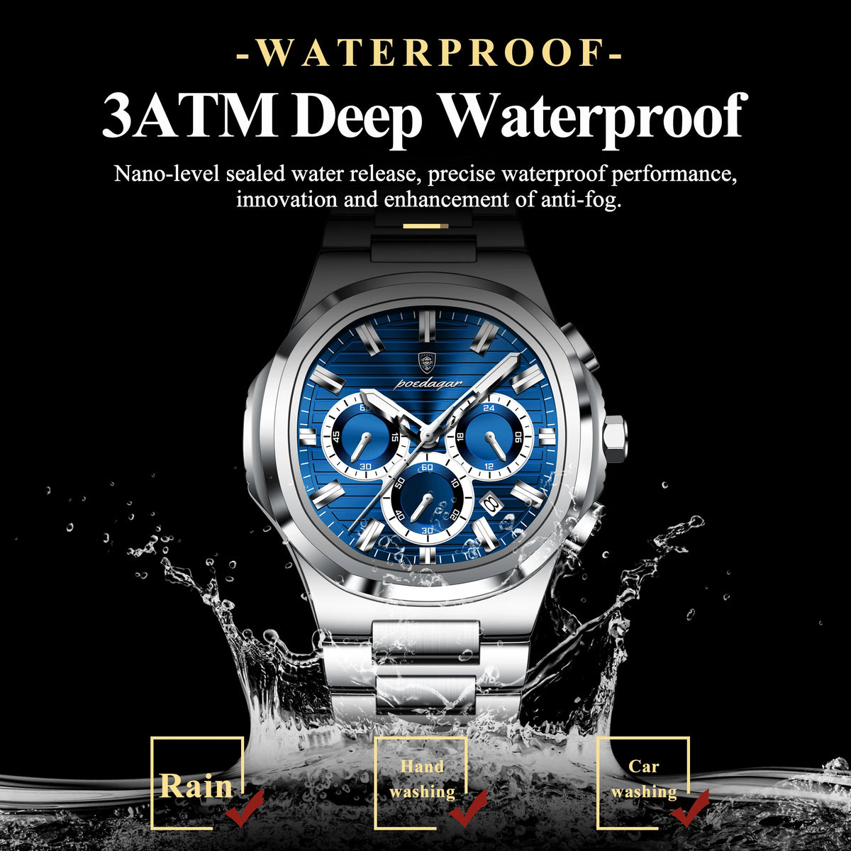 Luxury Men Watch Stainless Steel Quartz Men's Watches⌚️
