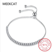 D VVS1 Moissanite Tennis Bracelet Original s925 Sterling Silver Plated 18k White Gold ✨