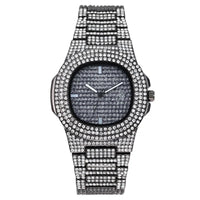 Nautilus Style Luxury Diamond Unisex Watches Hip Hop Calendar Quartz Wristwatches ⏱️