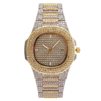 Nautilus Style Luxury Diamond Unisex Watches Hip Hop Calendar Quartz Wristwatches ⏱️