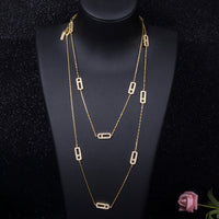 Dainty Choker Earring Ring Sets Stackable Long Necklace jewelry 💎