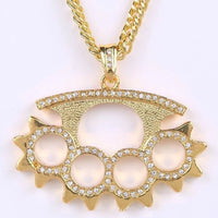 Diamond  Hip Hop Necklace Shiny Cubic Zirconia Wallet Pendant 💎