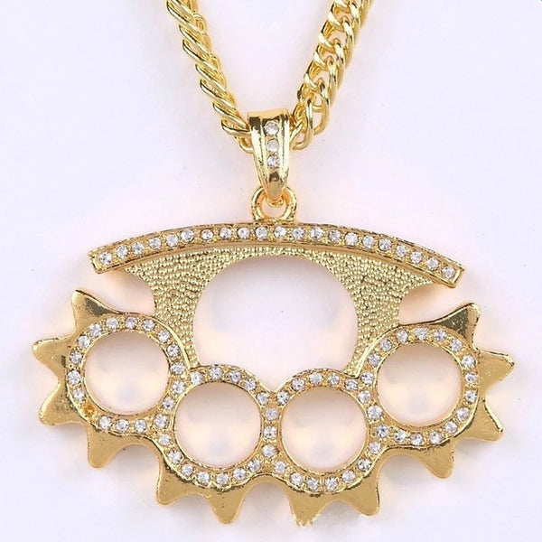 Diamond  Hip Hop Necklace Shiny Cubic Zirconia Wallet Pendant 💎