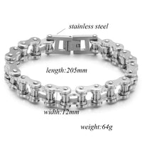 Bike Bicycle Chain 316L Stainless Steel Mens Bracelet ⛓