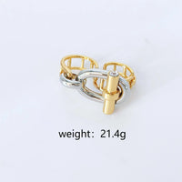 Cubic Zirconia OT Buckle Bangles Stainless Steel Bracelets Tarnish Free Jewelry 💎