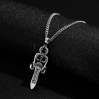 CRH Knight Star Large Sword Pendant Men's Punk Versatile Long Necklace ⚜️