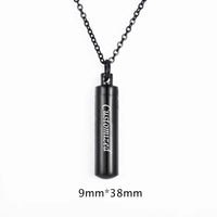 Cylinder Pendant Charm Stainless Steel Cremation Memorial ⛓