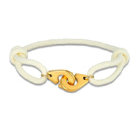 DV Gold Handcuff Milanese Cord Adjustable Bracelet, Unisex Couple Bracelet ⛓️‍💥