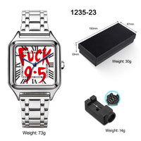 Stainless Steel Alloy Square Dial Simple Elegant Ins Style Light Luxury High⌚️