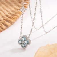 925 Sterling Silver Lucky Four-leaf Clover Pendant Necklace 💎