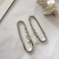 New 925 Sterling Silver Simple Style Bracelet Charm Geometric Shape Woman Bracelet ✨