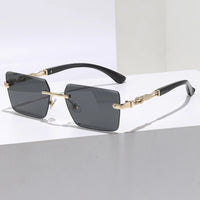 Rimless Rectangle Shaped Colorful Fashionable Classic Sunglasses 🕶️