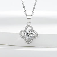 925 Sterling Silver Four-Leaf Clover Jewelry Set - Necklace Ring Earrings 💎