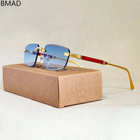 Rimless Designer Sunglasses Aluminium Magnesium 👓