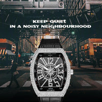 Frank Style watch men's sfull diamond barrel men's watch ⏱️