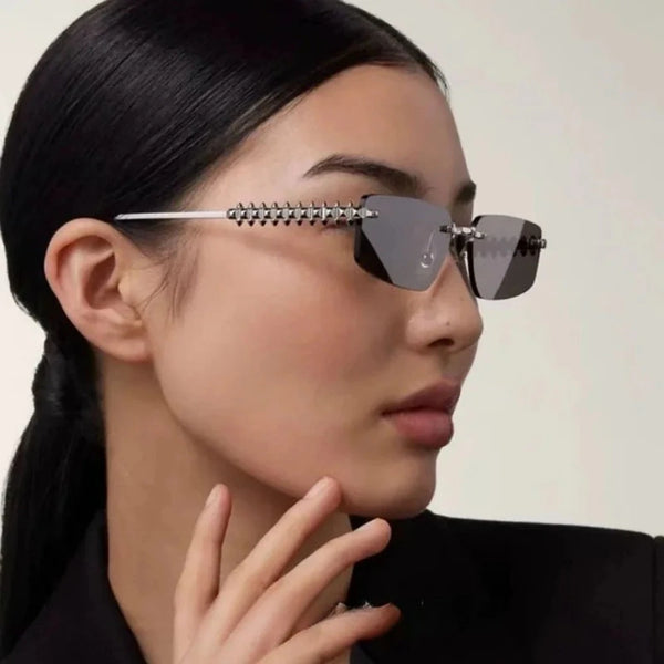 Luxury Brand Designer Rimless Metal Sunglasses 🕶️