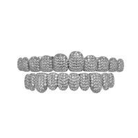 Hip Hop 10/10 Iced Out CZ Stone Teeth Grillz Punk Rapper Cubic Zirconia 💎