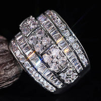 Cubic Zirconia Ring for Women Inlaid Bright 💍