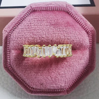 Luxury Green Black Pink Silver color Eternity Band Ring For Women 💍
