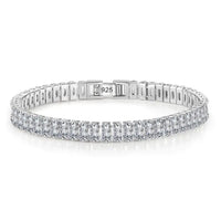 D VVS1 Moissanite Tennis Bracelet Original s925 Sterling Silver Plated 18k White Gold ✨