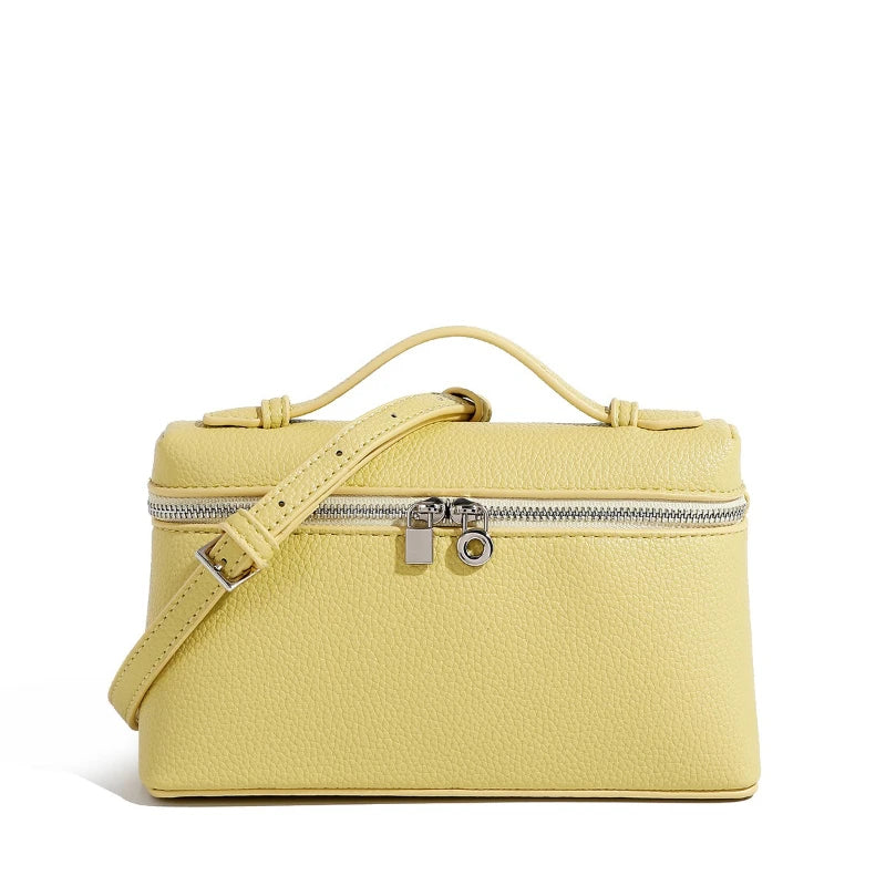 LP19 Lunch Box Bag, PU Leather Mini Fashionable Women'S Bag, 2025 New Portable Box Bag, Single Shoulder Crossbody Small Bag