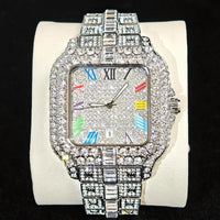 Ice Watches Men Luxury Stainless Steel Colored Roman Literal Wristwatch💎