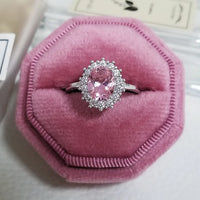 Luxury Fashion Pink Engagement Wedding Band Eternity Ring 💍