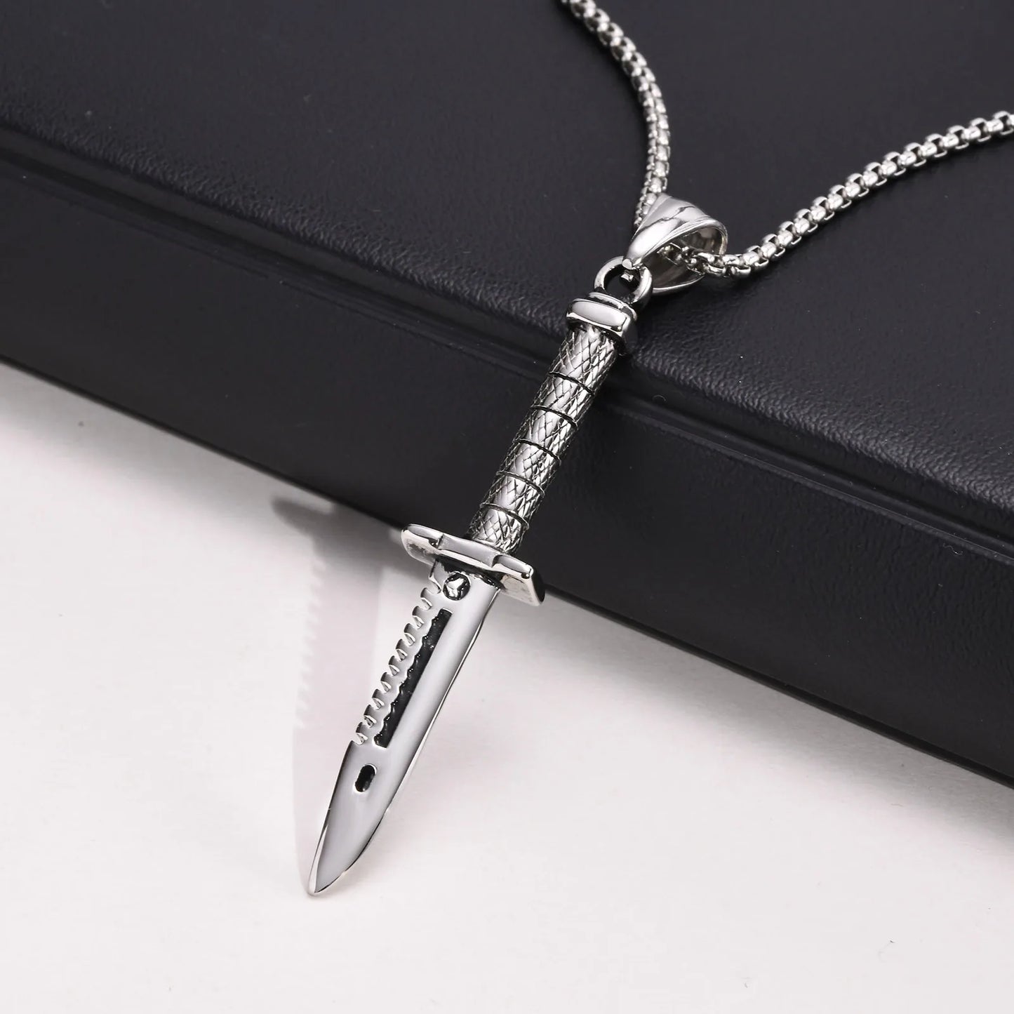 Stainless Steel Cool Punk Dagger Necklaces for Men ✨