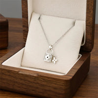 Steel Lock Head Necklace for Women Unique Design Pendant Jewelry 💎