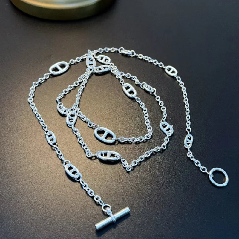 Farandole Jewelry Stainless Steel Necklace  Double Layer 🧡