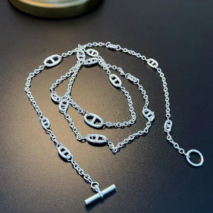 Farandole Jewelry Stainless Steel Necklace  Double Layer 🧡