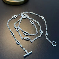 Farandole Jewelry Stainless Steel Necklace  Double Layer 🧡