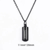Cylinder Pendant Charm Stainless Steel Cremation Memorial ⛓