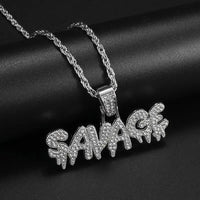 Diamond  Hip Hop Necklace Shiny Cubic Zirconia Wallet Pendant 💎