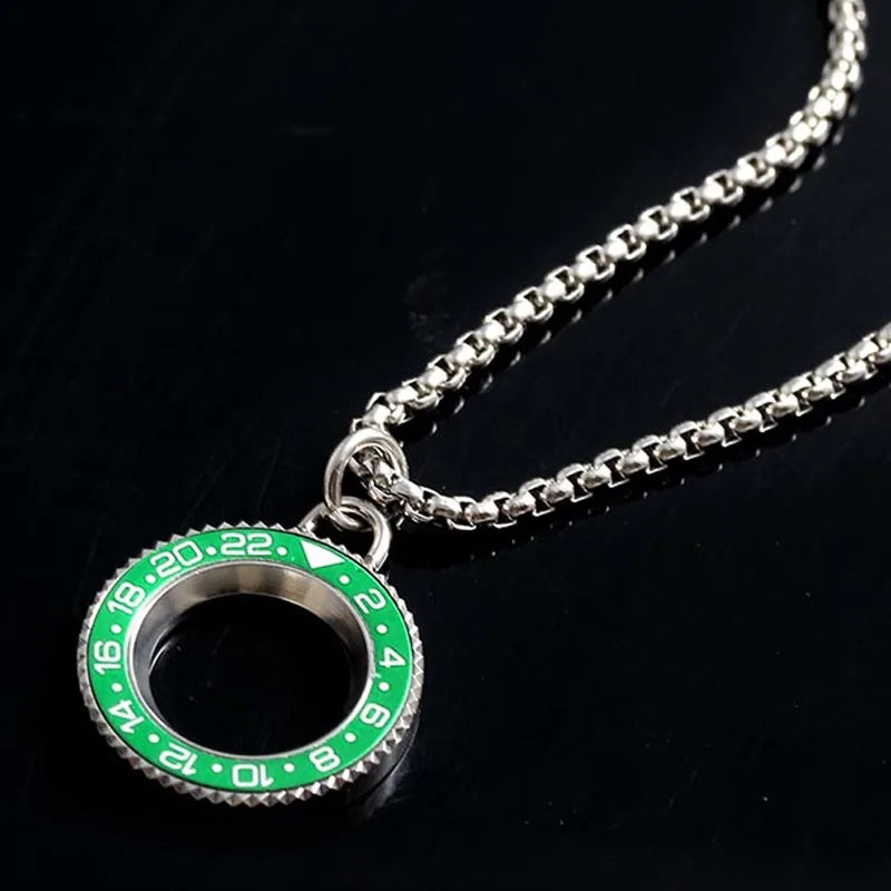 GMT Watches Speedometer Bezel Steel Necklace ✨