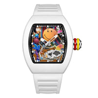 Luxury  Men's Sports Fashion Quartz Watch  Barrel-Shaped Silicone Men's Watch🙂